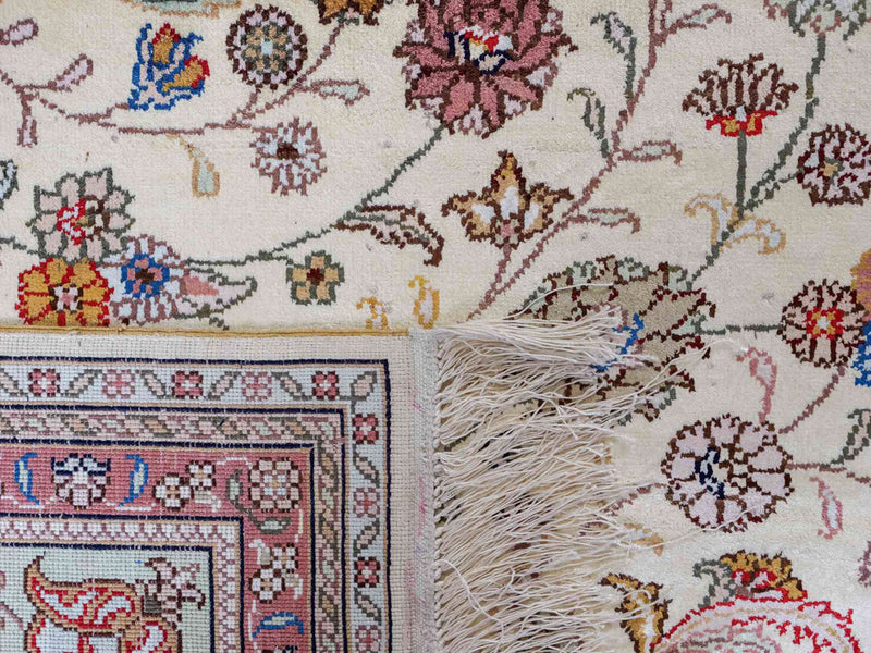 Silketeppe - Kina silke - 366 x 277 cm - beige