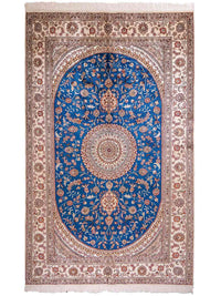 Silketeppe - Kina silke - 240 x 149 cm - blå – product image