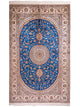 Silketeppe - Kina silke - 240 x 149 cm - blå