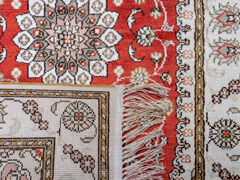 Kinesisk silke Teppe 93x61cm - Orientalsk teppe