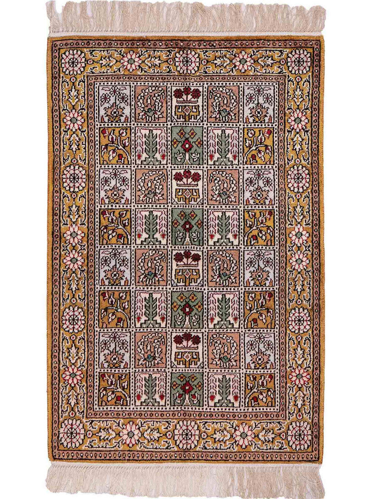 Kinesisk silke Teppe 92x62cm - Orientalsk teppe