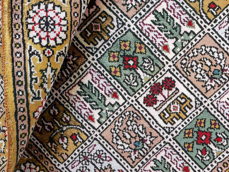 Kinesisk silke Teppe 92x62cm - Orientalsk teppe