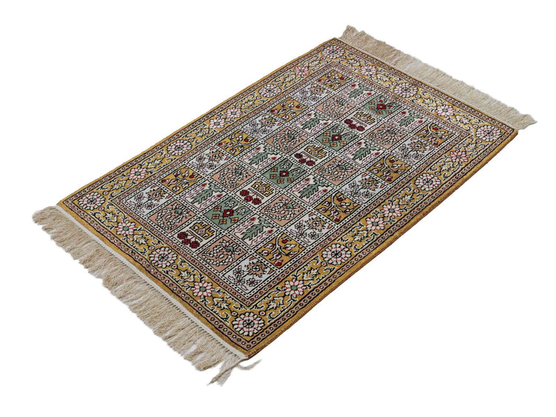 Kinesisk silke Teppe 92x62cm - Orientalsk teppe