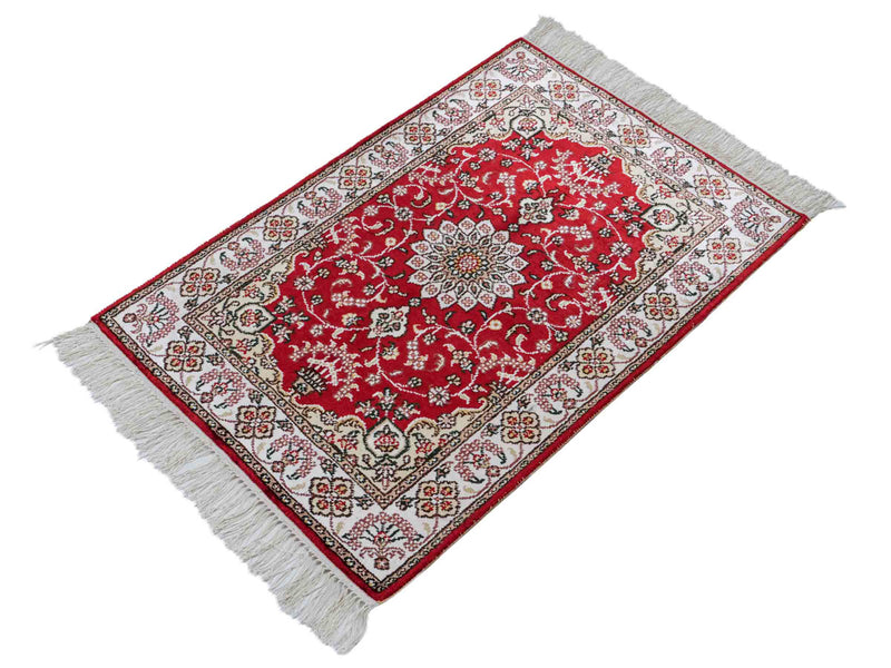 Kinesisk silke Teppe 91x62cm - Orientalsk teppe