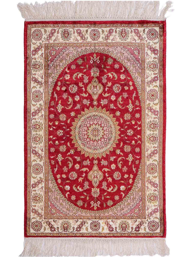 Kinesisk silke Teppe 90x59cm - Orientalsk teppe