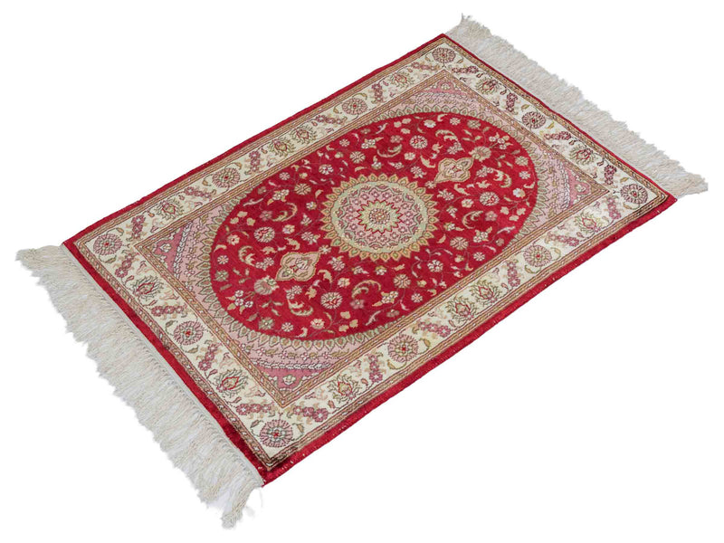 Kinesisk silke Teppe 90x59cm - Orientalsk teppe