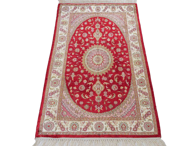 Kinesisk silke Teppe 90x59cm - Orientalsk teppe
