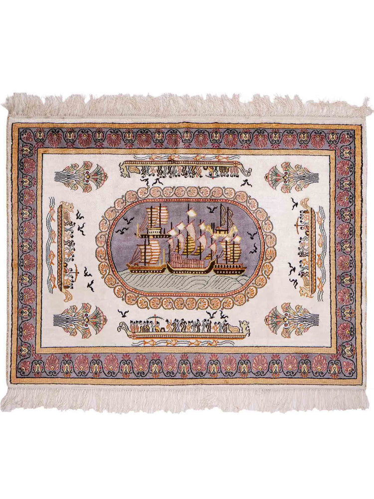 Kinesisk silke Teppe 121x95cm - Orientalsk teppe