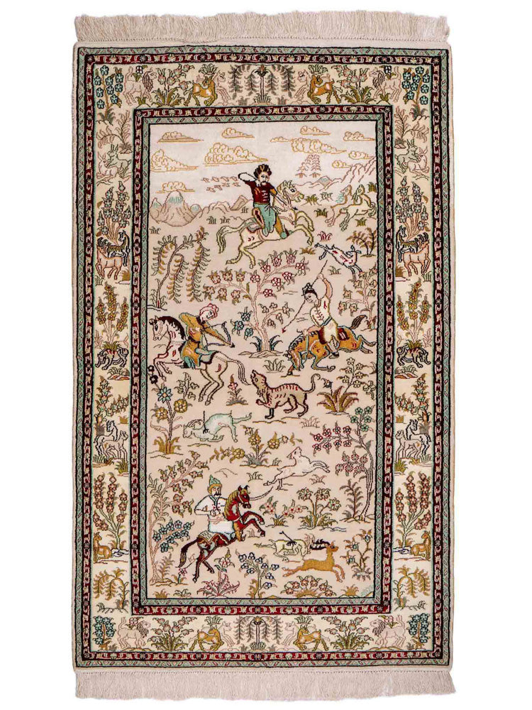 Kinesisk silke Teppe 150x88cm - Orientalsk teppe