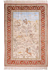 Kinesisk silke Teppe 178x123cm - Orientalsk teppe – product image
