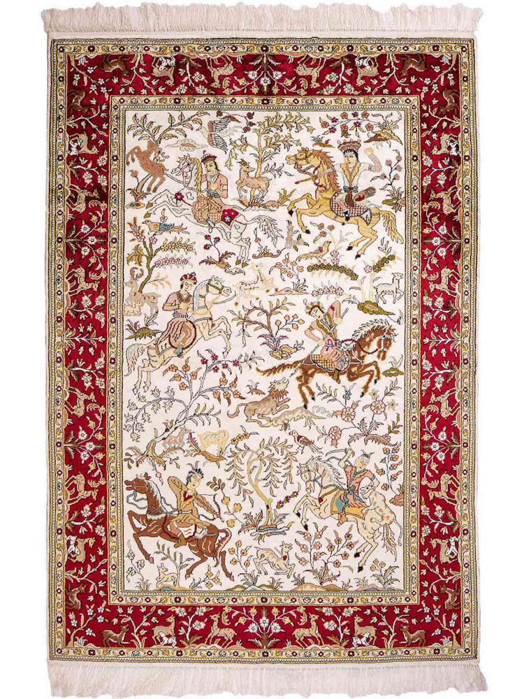 Kinesisk silke Teppe 180x123cm - Orientalsk teppe