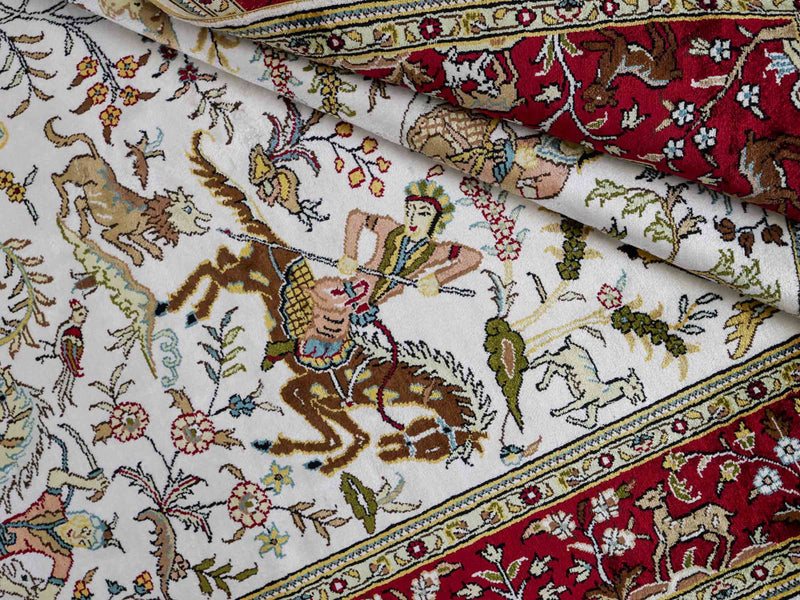 Kinesisk silke Teppe 180x123cm - Orientalsk teppe