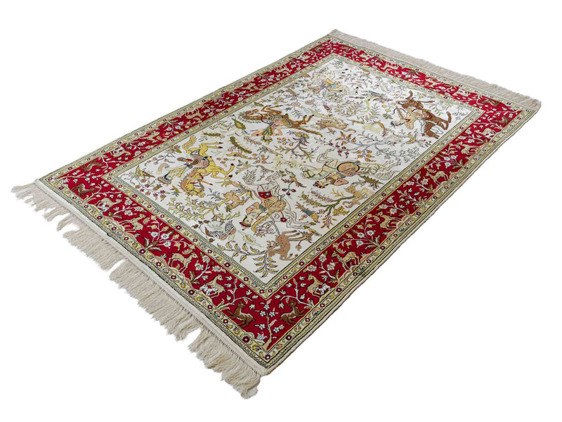 Kinesisk silke Teppe 180x123cm - Orientalsk teppe