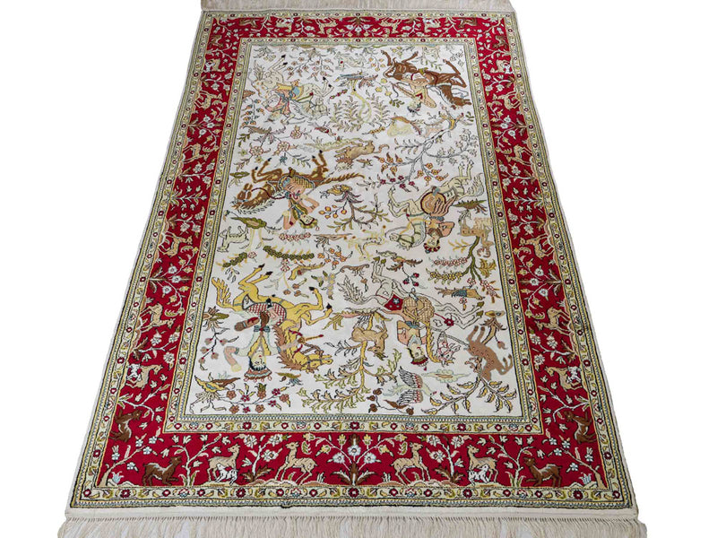 Kinesisk silke Teppe 180x123cm - Orientalsk teppe