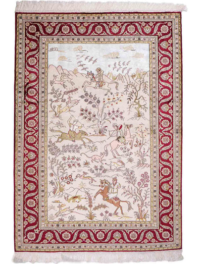 Kinesisk silke Teppe 125x183cm - Orientalsk teppe