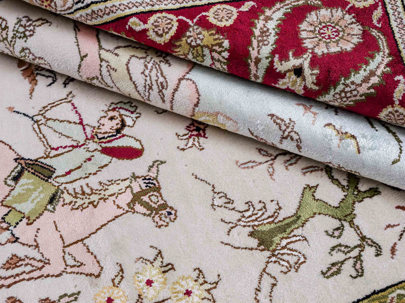 Kinesisk silke Teppe 183x125cm - Orientalsk teppe