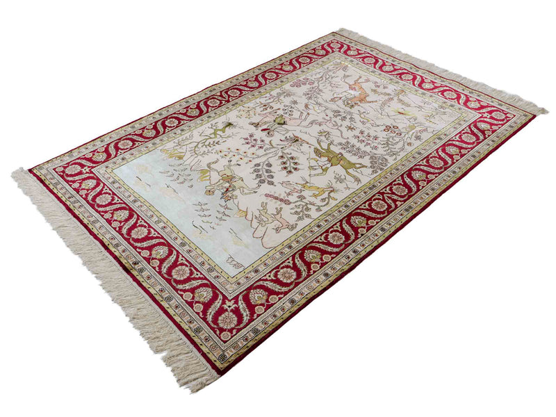 Kinesisk silke Teppe 183x125cm - Orientalsk teppe