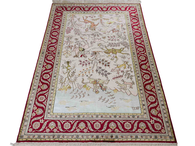 Kinesisk silke Teppe 183x125cm - Orientalsk teppe