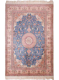 Silketeppe - Kina silke - 192 x 123 cm - blå – product image