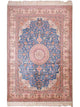 Silketeppe - Kina silke - 192 x 123 cm - blå