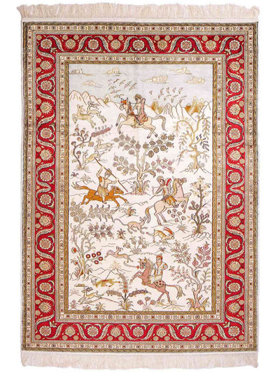 Kinesisk silke Teppe 125x184cm - Orientalsk teppe