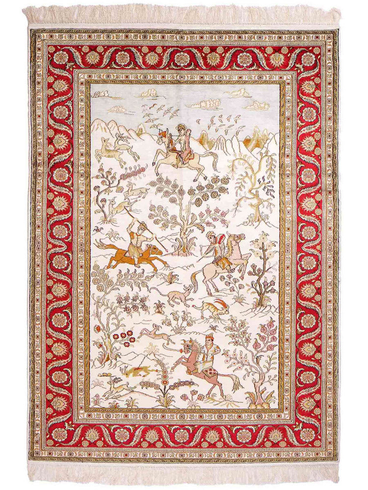 Kinesisk silke Teppe 184x125cm - Orientalsk teppe