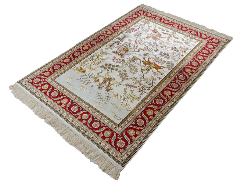 Kinesisk silke Teppe 184x125cm - Orientalsk teppe