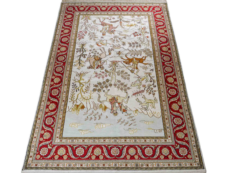 Kinesisk silke Teppe 184x125cm - Orientalsk teppe