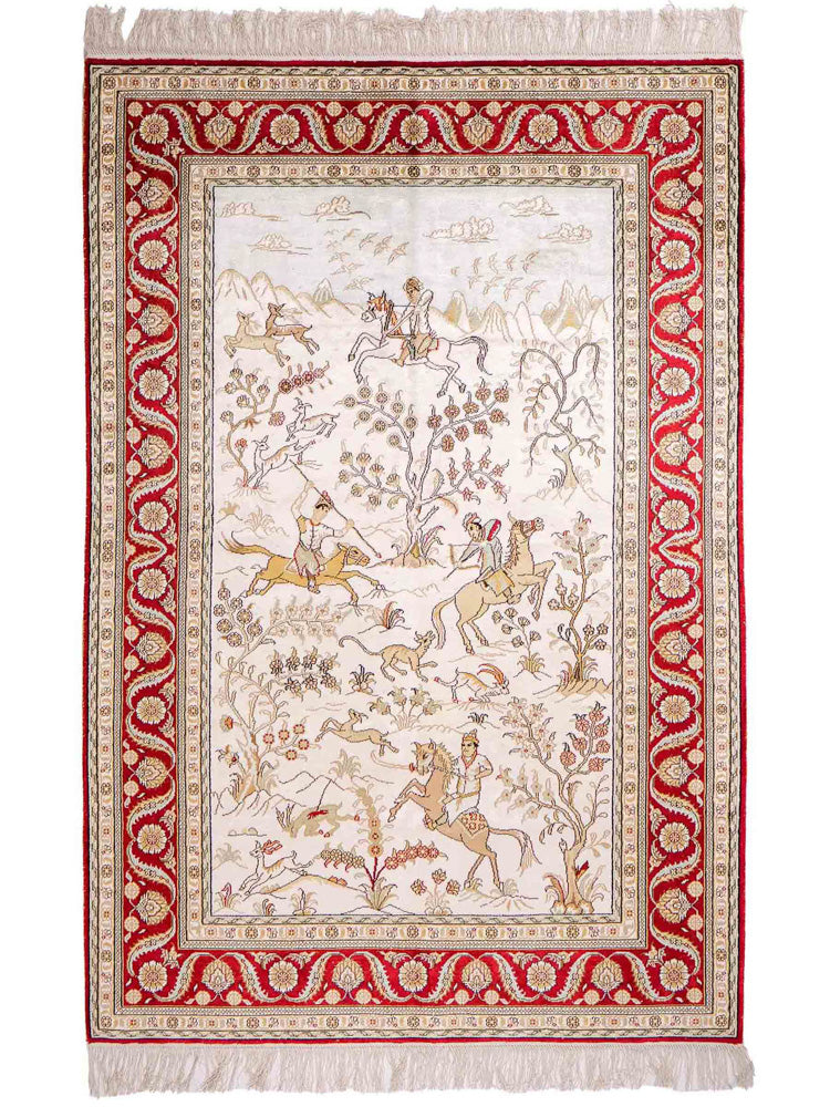 Kinesisk silke Teppe 183x124cm - Orientalsk teppe