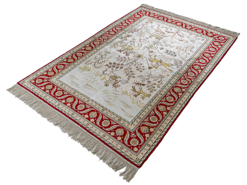 Kinesisk silke Teppe 183x124cm - Orientalsk teppe