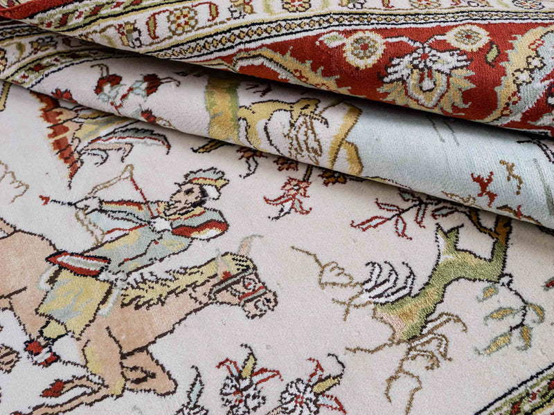 Kinesisk silke Teppe 193x121cm - Orientalsk teppe