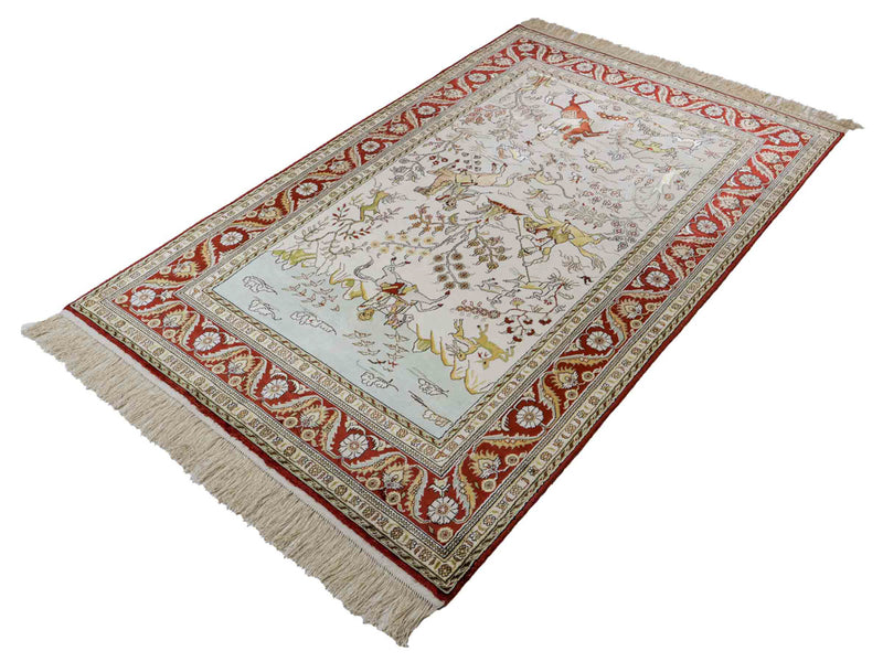 Kinesisk silke Teppe 193x121cm - Orientalsk teppe