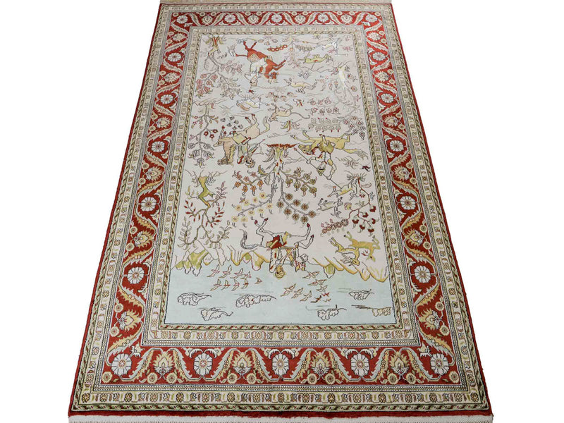 Kinesisk silke Teppe 193x121cm - Orientalsk teppe