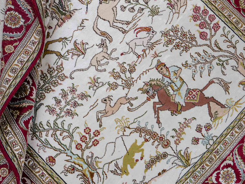Kinesisk silke Teppe 180x123cm - Orientalsk teppe