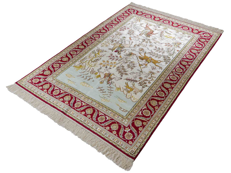 Kinesisk silke Teppe 180x123cm - Orientalsk teppe