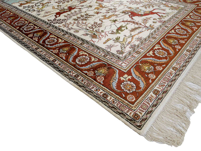 Kinesisk silke Teppe 184x125cm - Orientalsk teppe