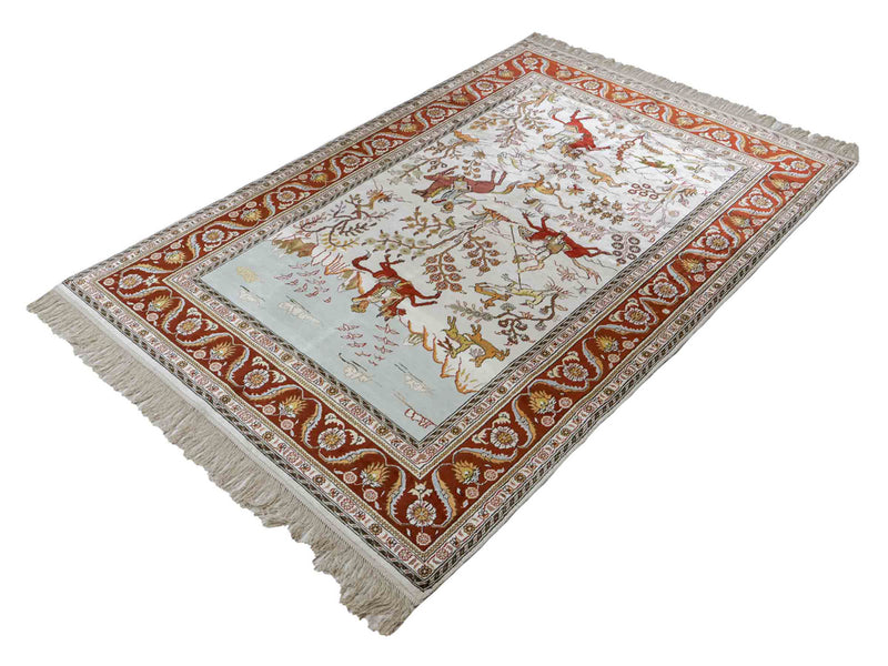 Kinesisk silke Teppe 184x125cm - Orientalsk teppe