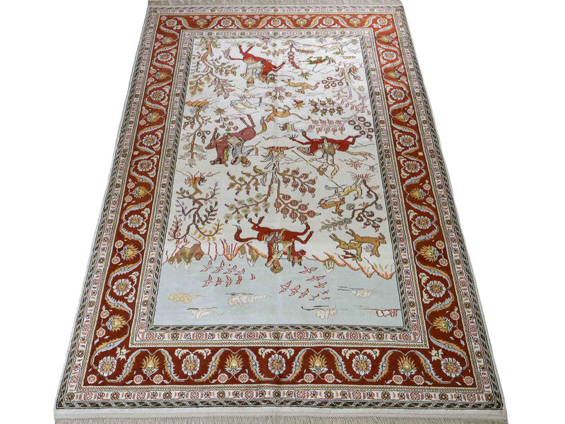 Kinesisk silke Teppe 184x125cm - Orientalsk teppe