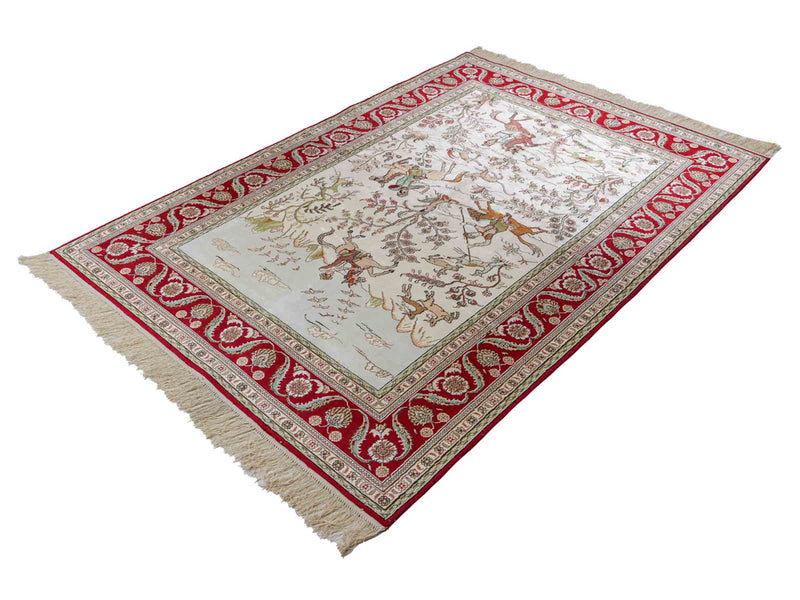 Kinesisk silke Teppe 180x124cm - Orientalsk teppe