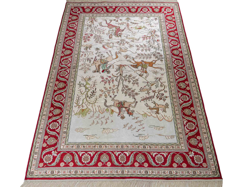 Kinesisk silke Teppe 180x124cm - Orientalsk teppe