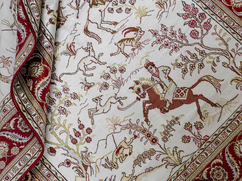 Kinesisk silke Teppe 185x124cm - Orientalsk teppe