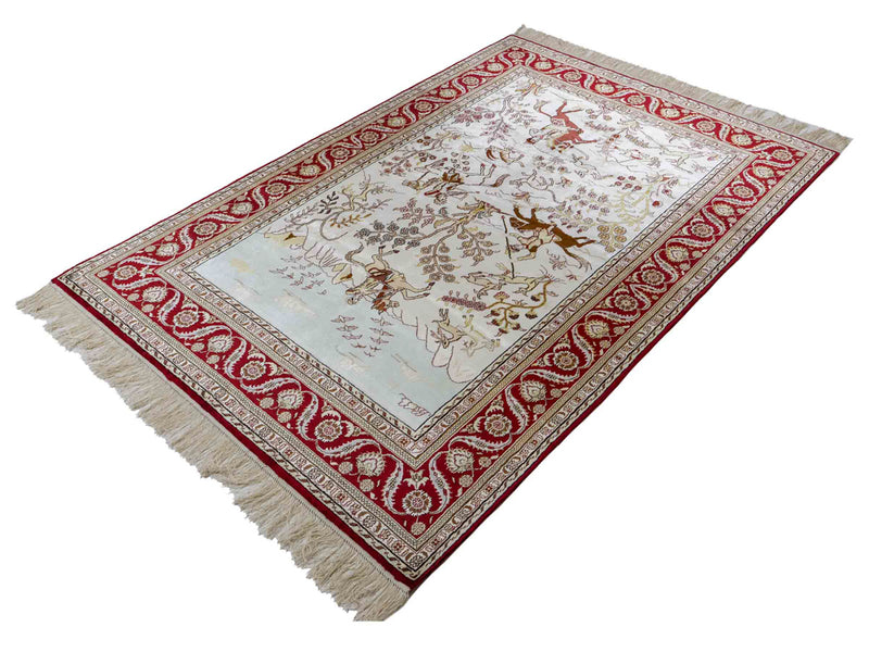 Kinesisk silke Teppe 185x124cm - Orientalsk teppe