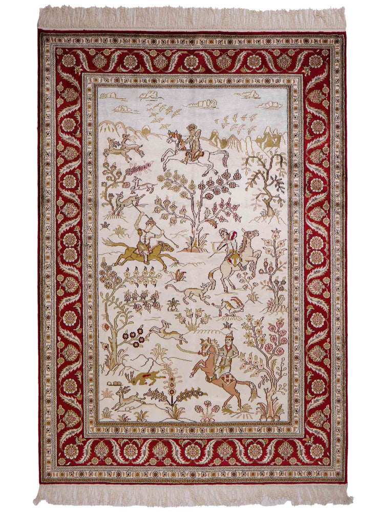 Kinesisk silke Teppe 183x126cm - Orientalsk teppe