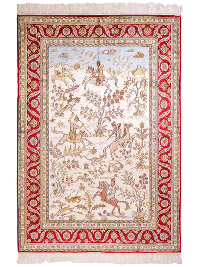 Kinesisk silke Teppe 124x176cm - Orientalsk teppe