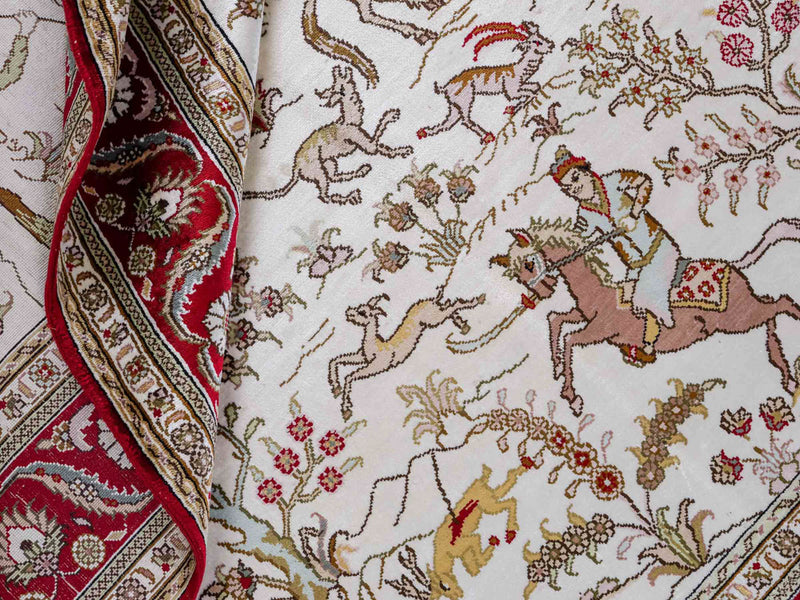 Kinesisk silke Teppe 185x126cm - Orientalsk teppe