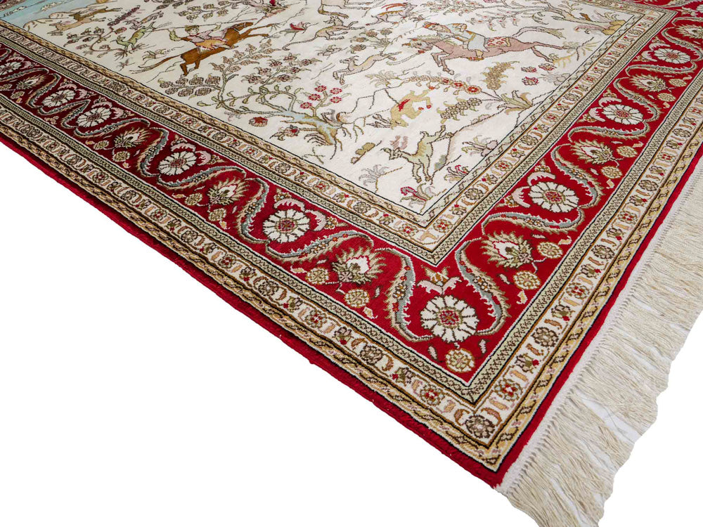 Kinesisk silke Teppe 185x126cm - Orientalsk teppe