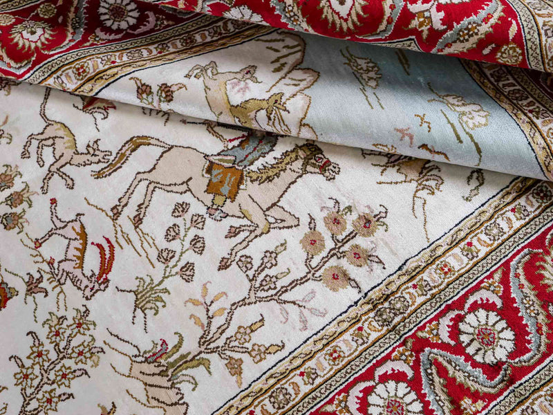 Kinesisk silke Teppe 185x126cm - Orientalsk teppe