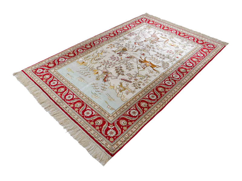 Kinesisk silke Teppe 185x126cm - Orientalsk teppe