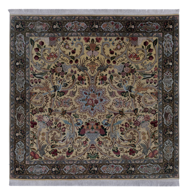 Tabriz - 50 Raj Teppe 200x200cm - Persisk teppe