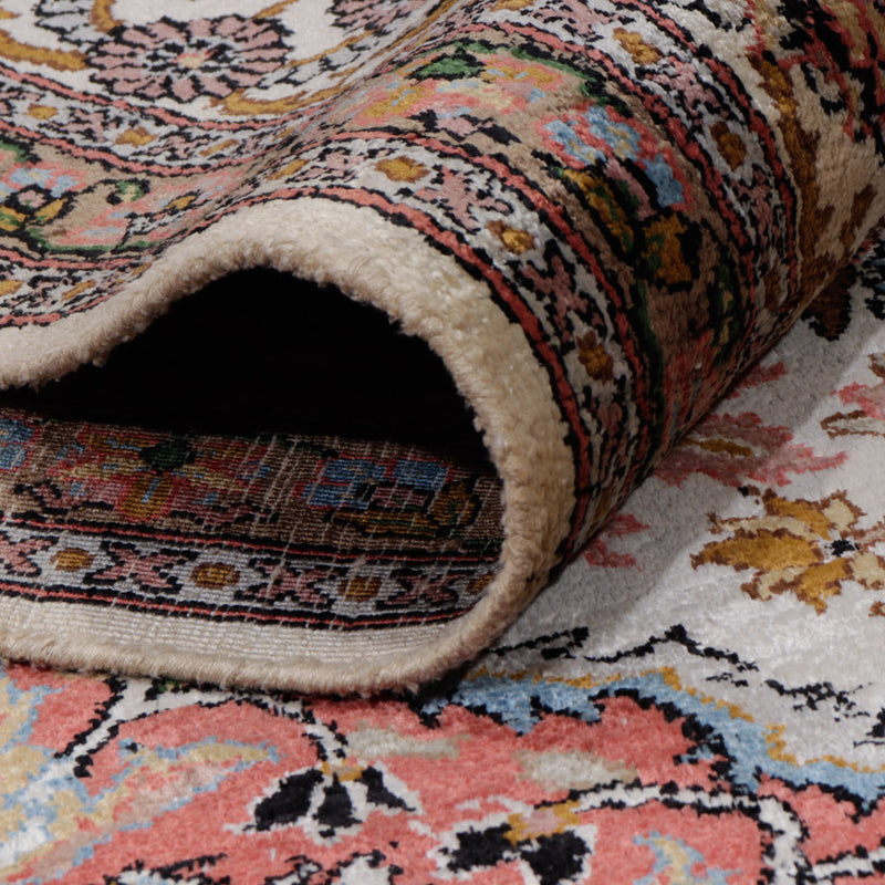 Silketeppe - Kashmir silke - 186 x 116 cm - mørk beige